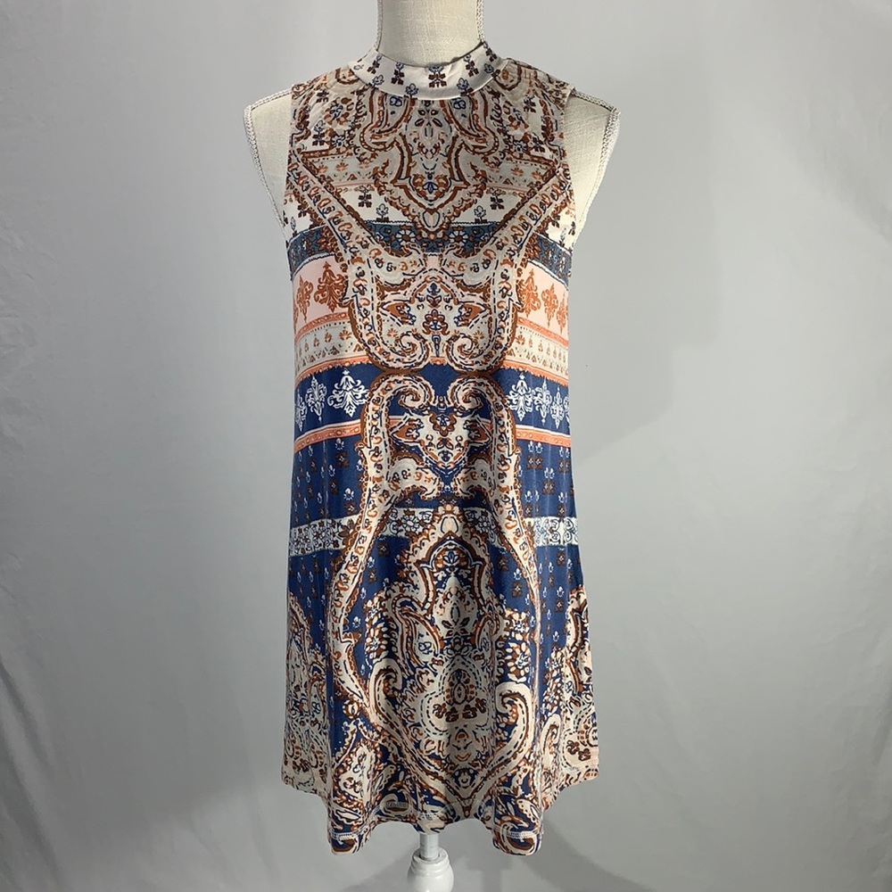O’Neill Lennon Cream Print Mini Dress Size Medium